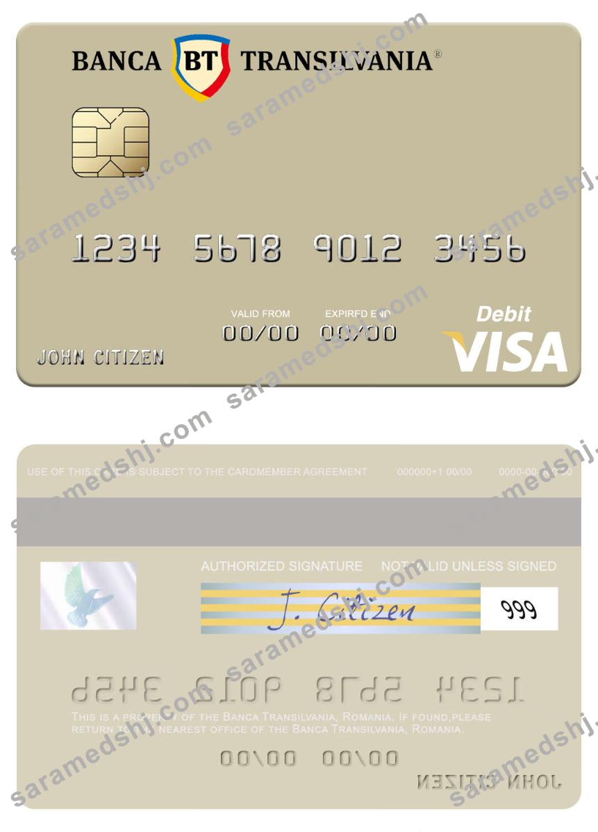Romania Banca Transilvania visa debit card